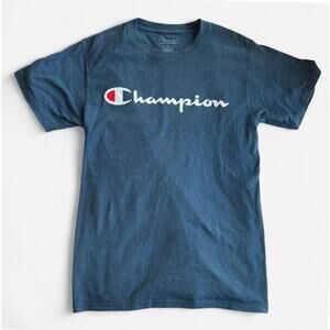Champion Unisex S Knit Heather Blue T-Shirt